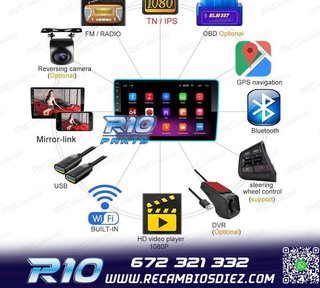 RADIO 9" GPS ANDROID 13 QUAD CORE 64GB ROM
