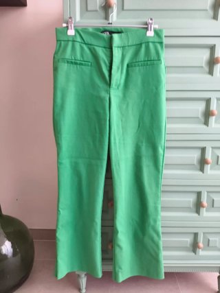 Pantalón Capri Zara Verde