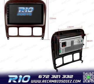 RADIO GPS ANDROID 13 MERCEDES CLASE S W220 98-05
