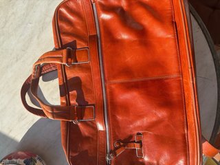 Maletín Piel Piquadro Marrón Naranja