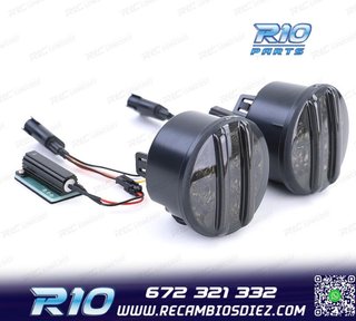 INTERMITENTES FRONTALES PARA JEEP WRANGLER JK 07- LED NEGRO