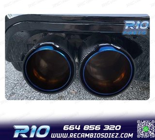 COLA ESCAPE IZQUIERDA BMW LOOK M PERFORMANCE AZUL CARBONO