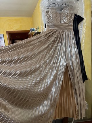 Vestito JOANA bronzo/beige