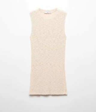 Blusa de Malha bege Tam.S Mango