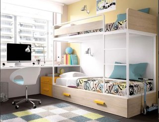 LITERA CON CAMA EXTRAIBLE.