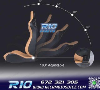 ASIENTO DEPORTIVO SEMI BAQUET ESTILO RS CUERO BEIGE