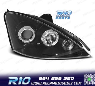 FAROS FORD FOCUS 98-01 OJOS ANGEL LED FONDO NEGRO