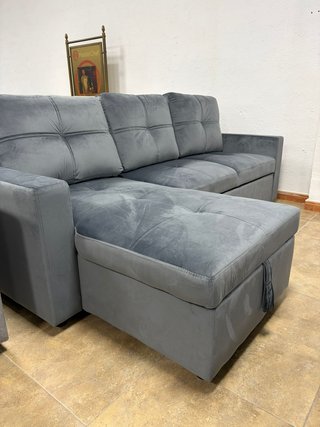 sofá cama chaiselongue 3 puestos + arcon 215cm