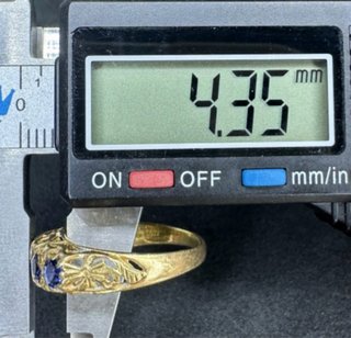 Anillo Zafiro Natural Tailandia Oro 90%