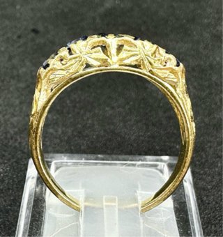 Anillo Zafiro Natural Tailandia Oro 90%