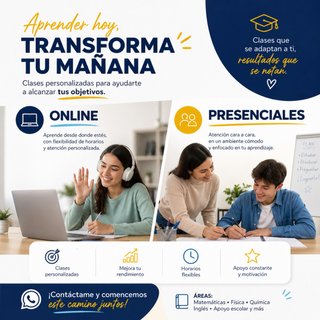 Clases particulares ONLINE y PRESENCIAL