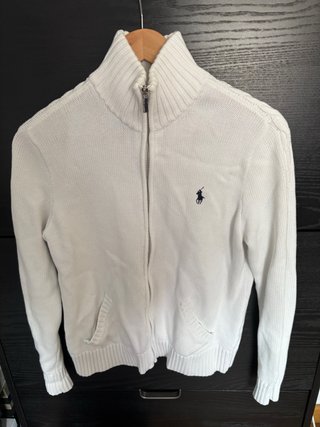 Sudadera Polo Ralph Lauren Blanca Cremallera