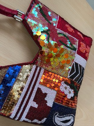 sequin beaded vintage coquette bag