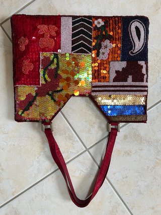 sequin beaded vintage coquette bag