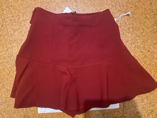 Falda pantalón Zara roja lazo