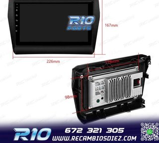 RADIO GPS ANDROID 12 9" PARA SUZUKI SWIFT 17-22