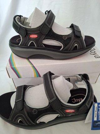 Sandalias Joya Negras y Grises Cómodas