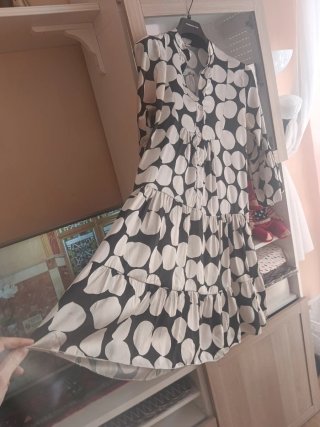 Vestido estampado lunares talla única
