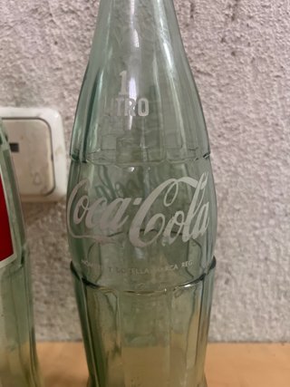 2 Bottiglie Vecchie Coca Cola 1L