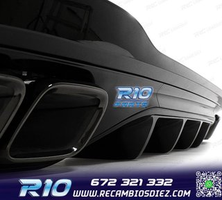 DIFUSOR MERCEDES W206 AMG 21- LOOK C63 + COLAS ESCAPE NEGRO