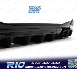 DIFUSOR MERCEDES W206 AMG 21- LOOK C63 + COLAS ESCAPE NEGRO