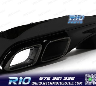 DIFUSOR MERCEDES W206 AMG 21- LOOK C63 + COLAS ESCAPE NEGRO