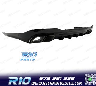 DIFUSOR MERCEDES W206 AMG 21- LOOK C63 + COLAS ESCAPE NEGRO