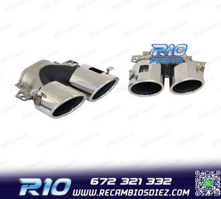 COLAS DE ESCAPE MERCEDES GLE W167 19- LOOK GLE53 CROMO