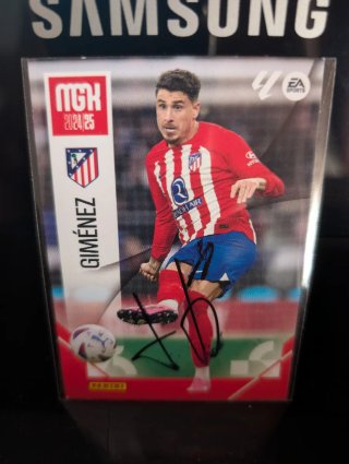 Cromo Giménez firmado on card