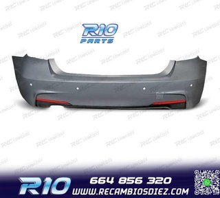 PARAGOLPES TRASERO BMW F30 LOOK M PDC DOBLE SALIDA DE ESCAPE