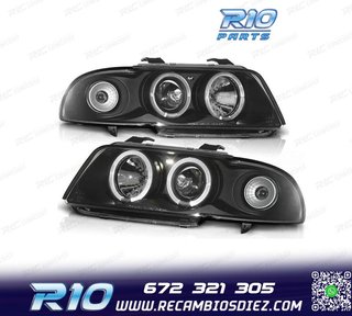 FAROS AUDI A4 B5 94-99 OJOS ANGEL FONDO NEGRO