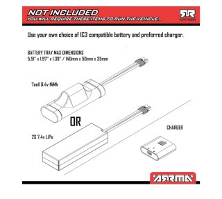 ARRMA VORTEKS Mega 550 2WD Coche RC 1/10