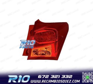 PILOTO DCH TOYOTA AURIS 5P 13-15 AMBAR ROJO LED