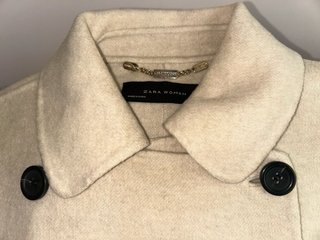 Chaqueta Zara Lana y Poliéster Beige