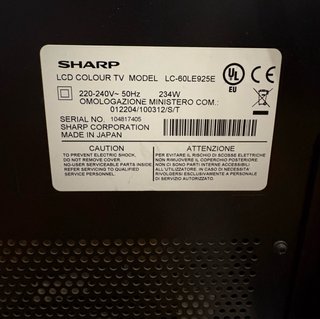 TV Sharp LC-60LE925E 60 + Gafas 3D