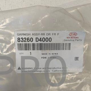 GUARNECIDO EXTERIOR PUERTA TRASERA KIA OPTIMA