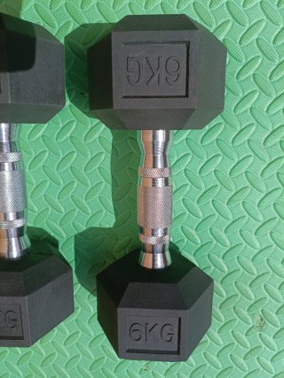 Mancuernas CrossFit 6kg (par) nuevas.