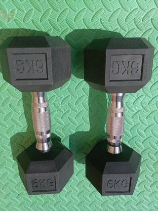Mancuernas CrossFit 6kg (par) nuevas.