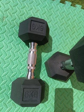 Mancuernas CrossFit 6kg (par) nuevas.