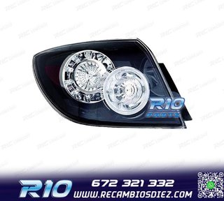 PILOTO IZQ PARA MAZDA 3 HATCHBACK 5P 03-09 LED FONDO NEGRO