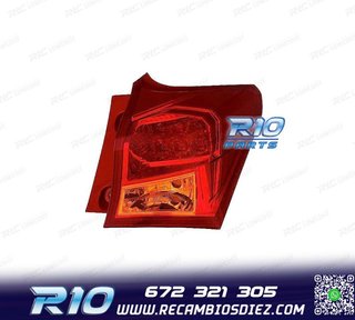 PILOTO DCH TOYOTA AURIS 5P 13-15 AMBAR ROJO LED