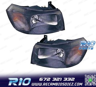 FAROS PARA FORD TRANSIT 00-06 FONDO NEGRO