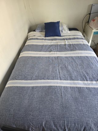 Funda nórdica 90cm azul y blanco