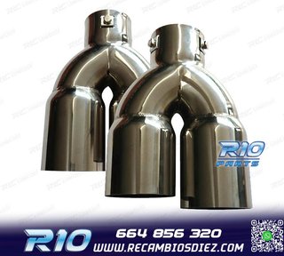 PACK 2 COLAS ESCAPE REDONDA DOBLE ACERO INOX