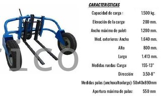 Transpaleta de Obra - 1500 Kg
