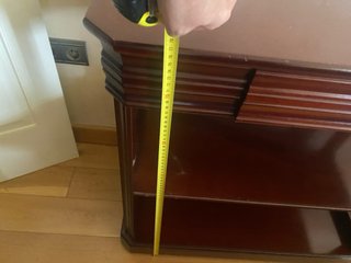 Mueble auxiliar 2 baldas 1 cajón madera para entra