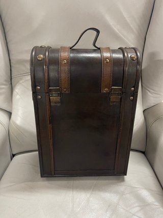 Baúl botellero vintage madera estilo cofre