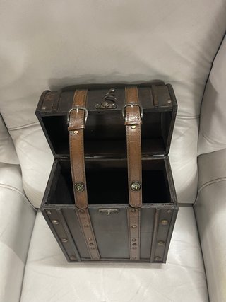 Baúl botellero vintage madera estilo cofre