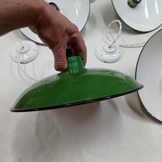 Lámparas esmaltadas verdes (6 unidades)