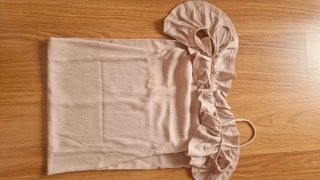 Vestido rosa com babado